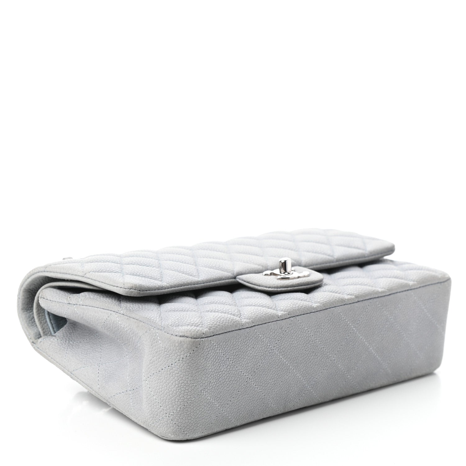 Chanel Iridescent Caviar Quilted Medium Double Flap Grey 4 of 9