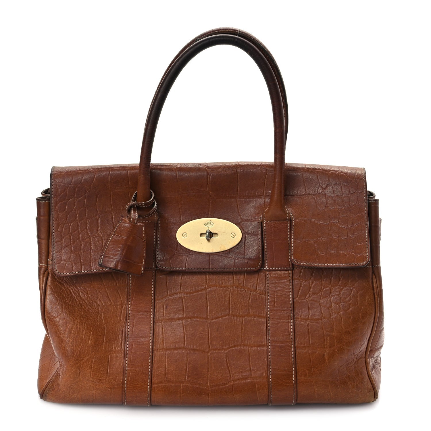 Mulberry Crocodile Embossed Bayswater Oak 1 of 8