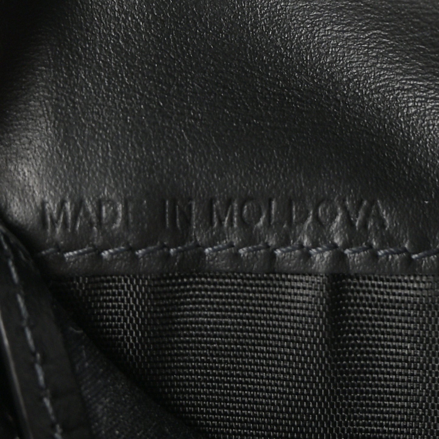 Charcoal Check Calfskin Bi-Fold Wallet