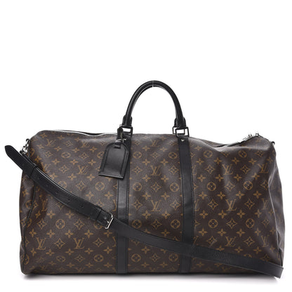 Louis Vuitton Monogram Macassar Keepall Bandouliere 55 1 of 12