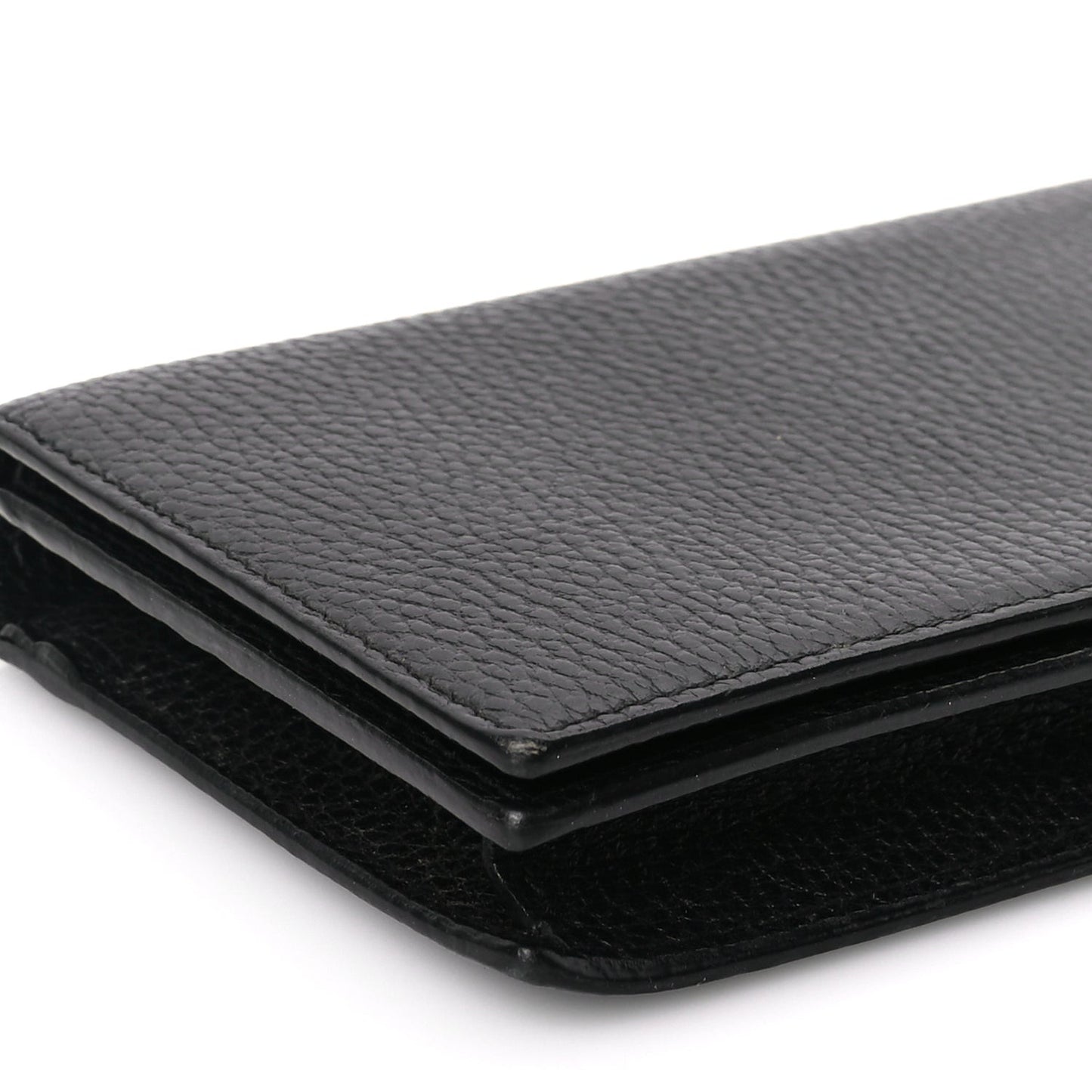 Dollar Calfskin Medium Betty Chain Wallet Black