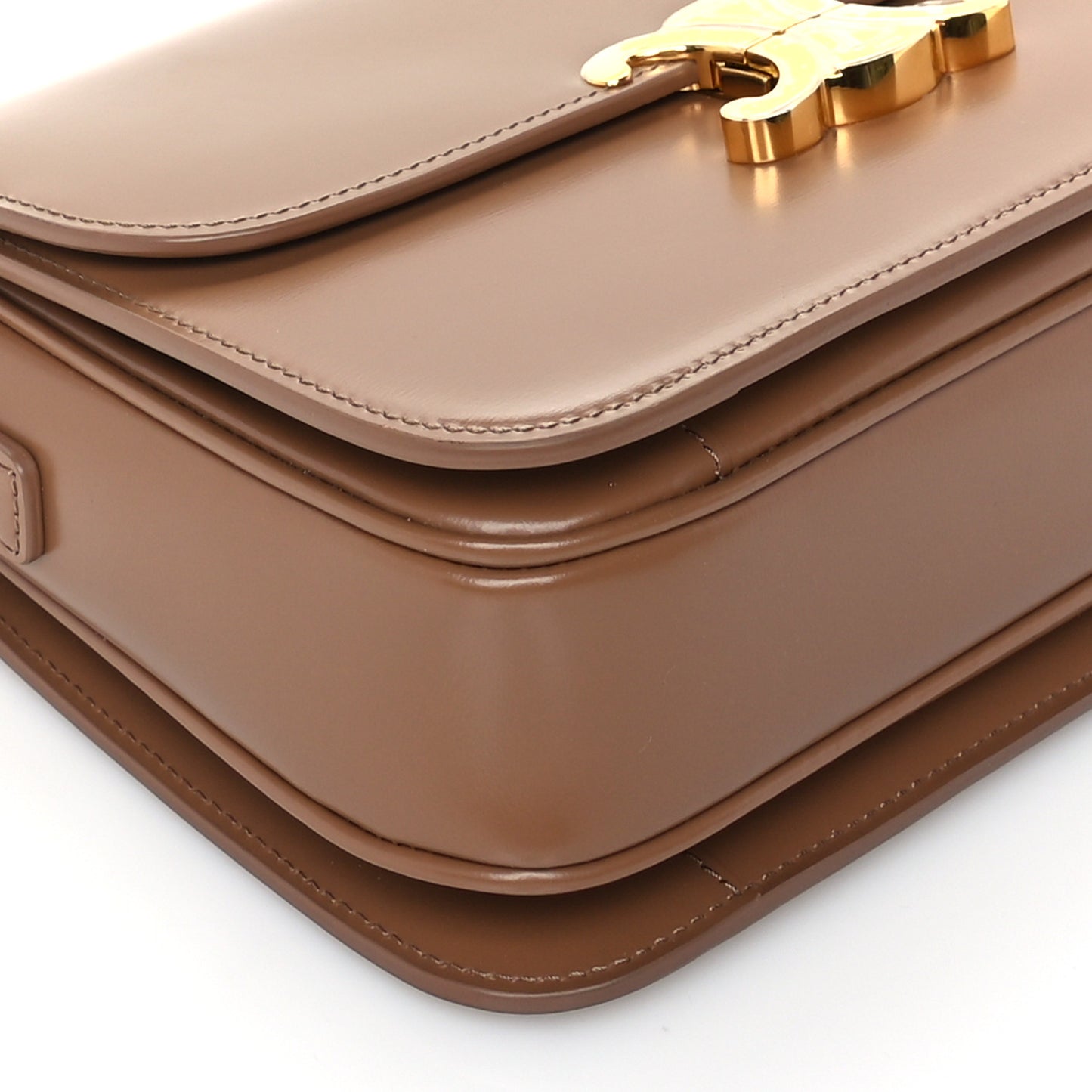 Shiny Calfskin Medium Triomphe  Bronze