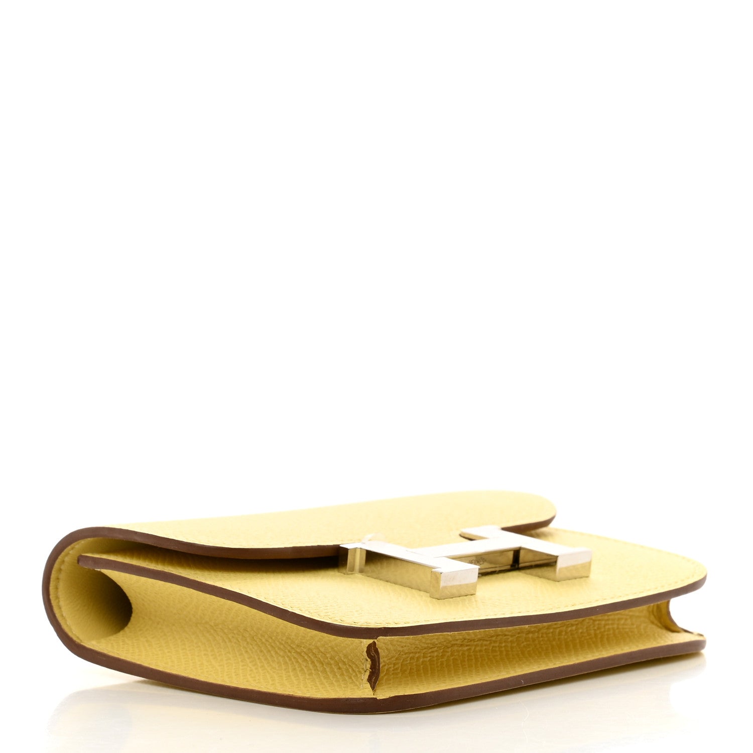 Hermes Epsom Constance Slim Wallet Jaune Poussin 4 of 8