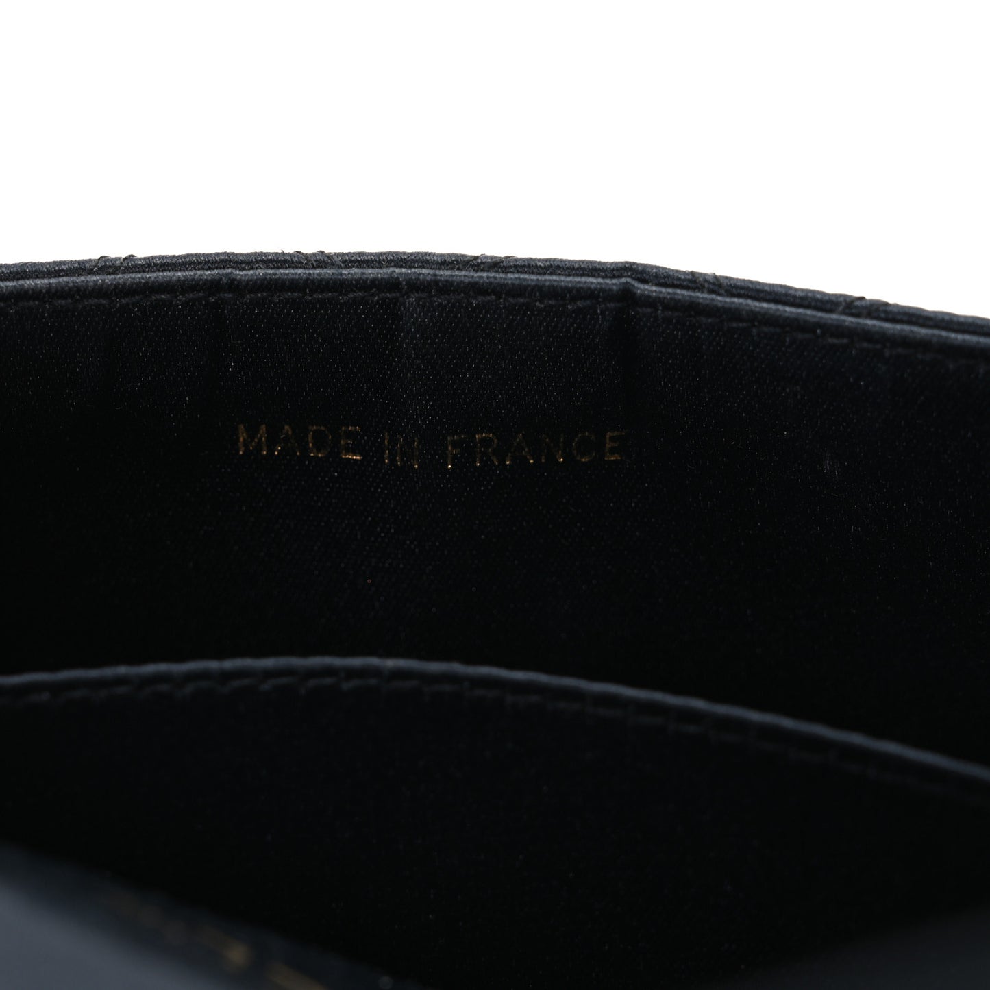 Satin Quilted Mini Single Flap Black