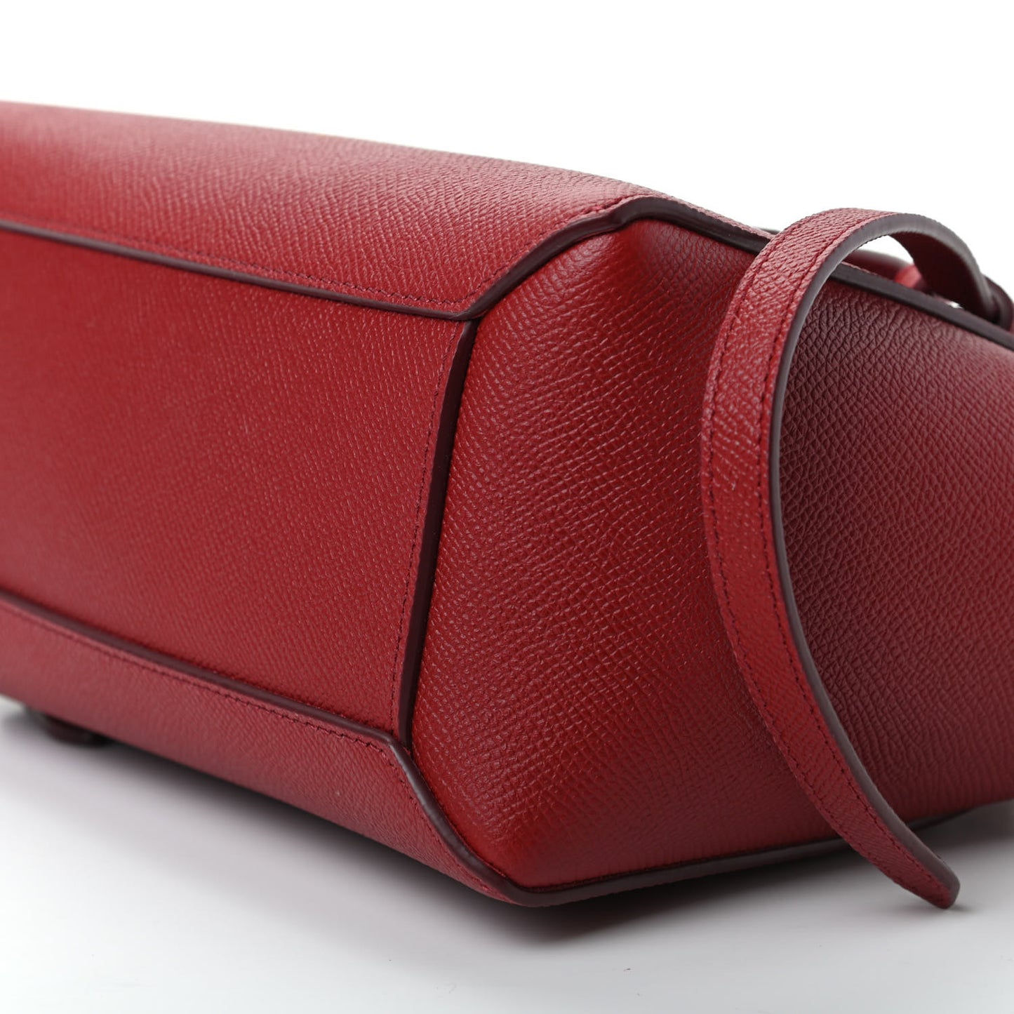 Grained Calfskin Nano Belt Bag Ruby