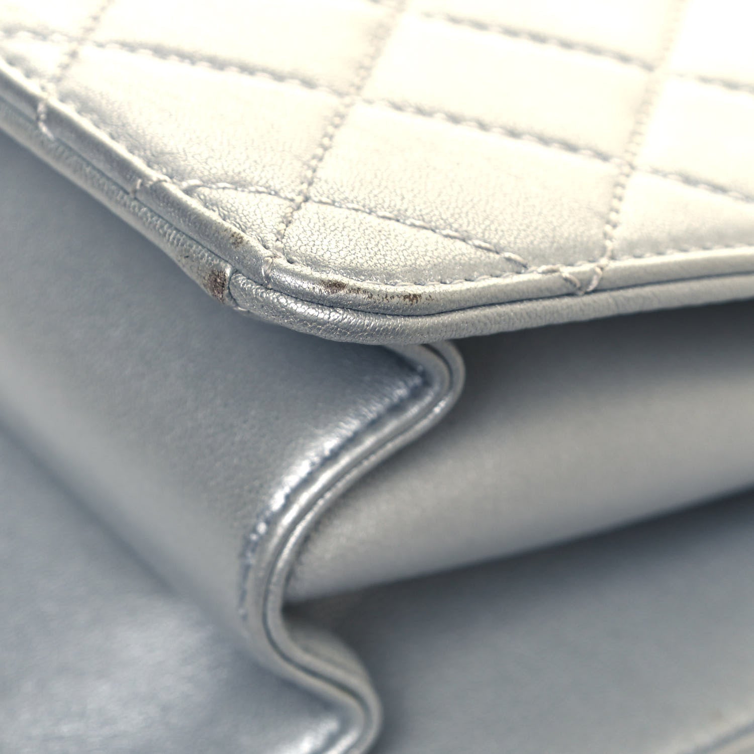 Chanel Metallic Sheepskin Quilted Beauty Lock Flap Silver 12 of 16