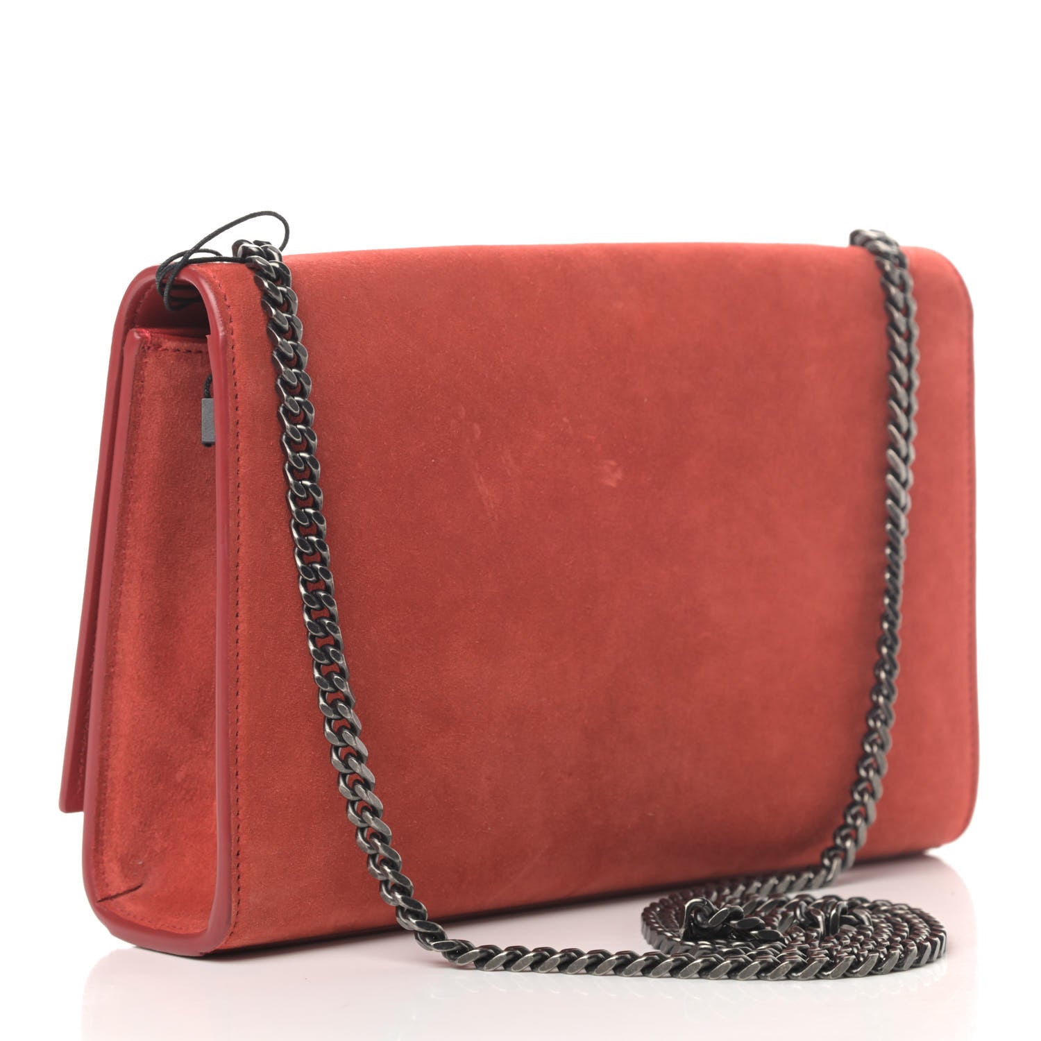 Saint Laurent Suede Star Medium Classic Monogram Kate Satchel Red 2 of 6