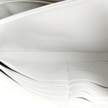 Balenciaga Shiny Extra Supple Calfskin Crocodile Embossed Small Triplet Bag Optic White 5 of 19