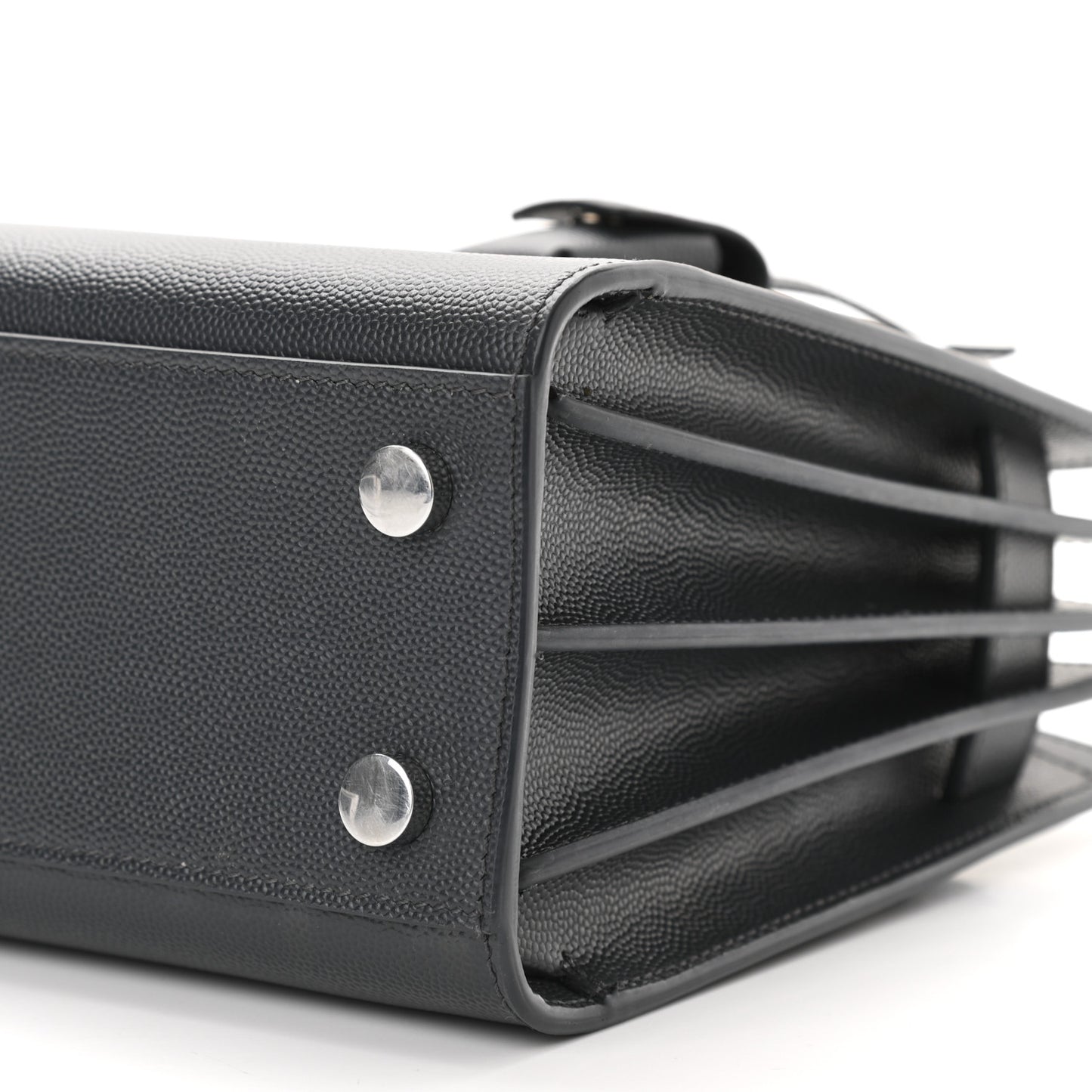 Grained Calfskin Nano Sac De Jour Coal