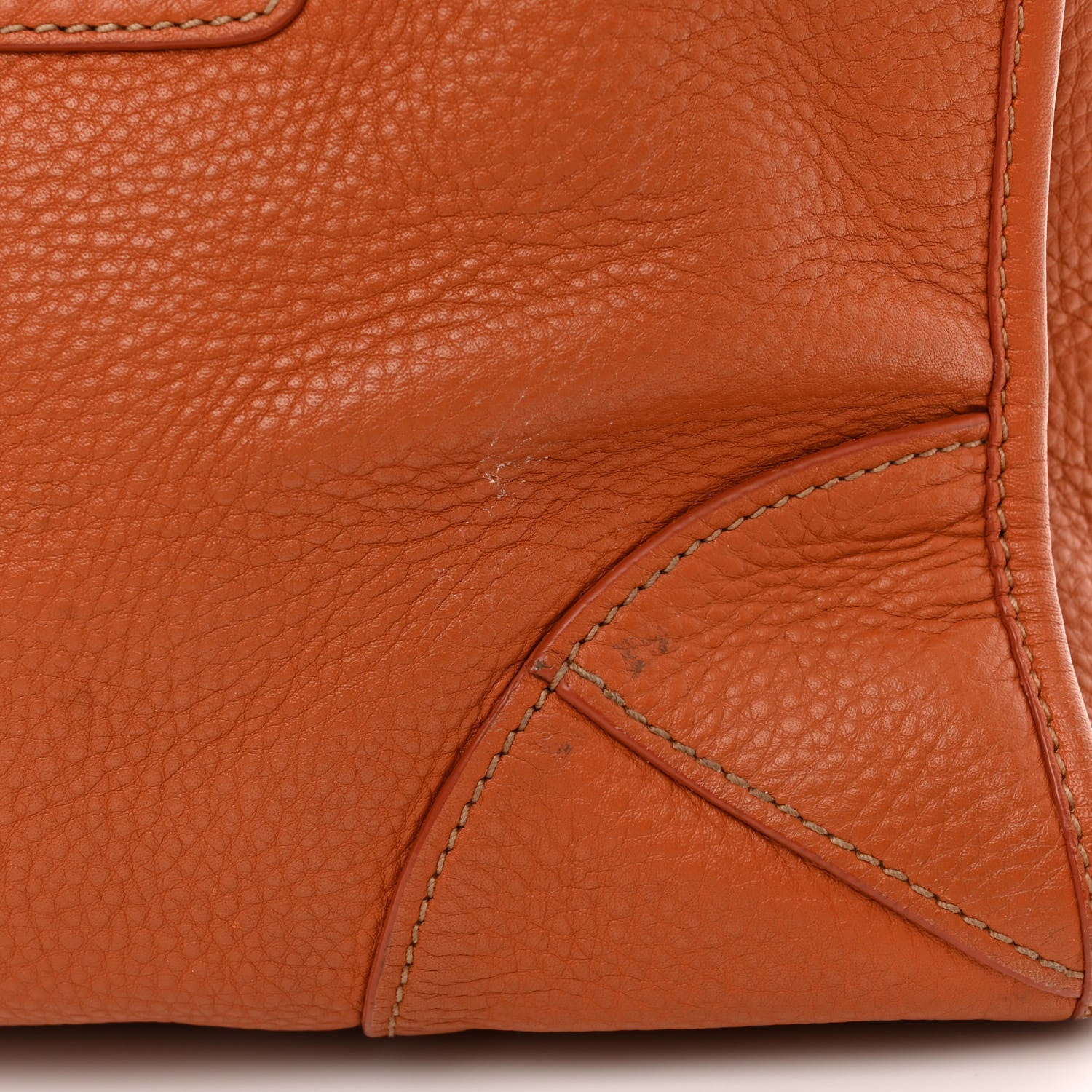 Prada Vitello Daino Shopping Satchel Rame 13 of 15