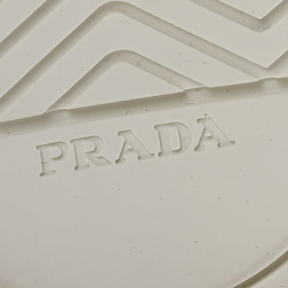 Prada Re-Nylon Gabardine Metal Triangle Logo Wheel Pouch Pocket High Top Sneakers 35.5 White 7 of 7