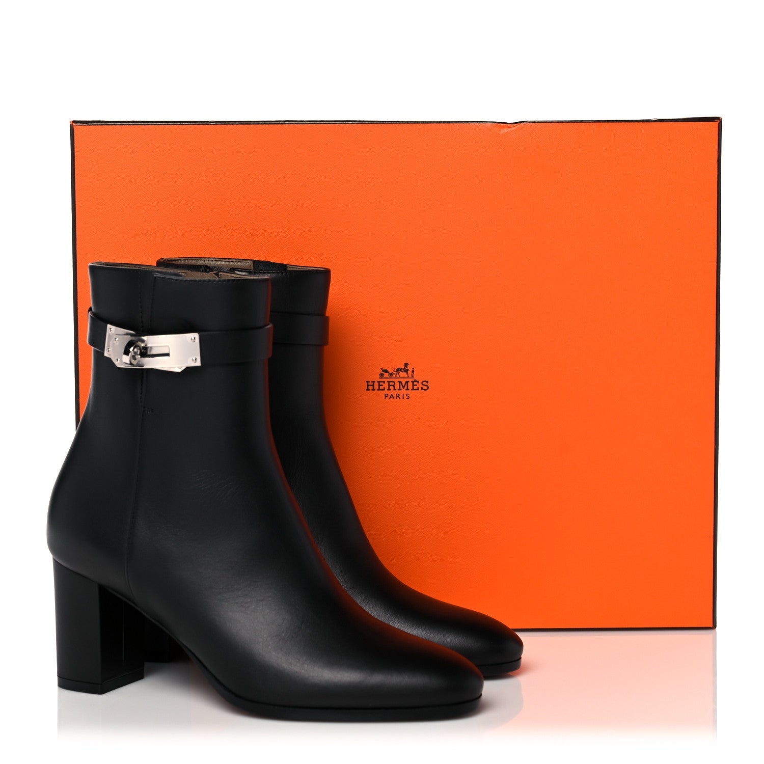 Hermes Calfskin Saint Germain Ankle Boots 35.5 Black 10 of 10
