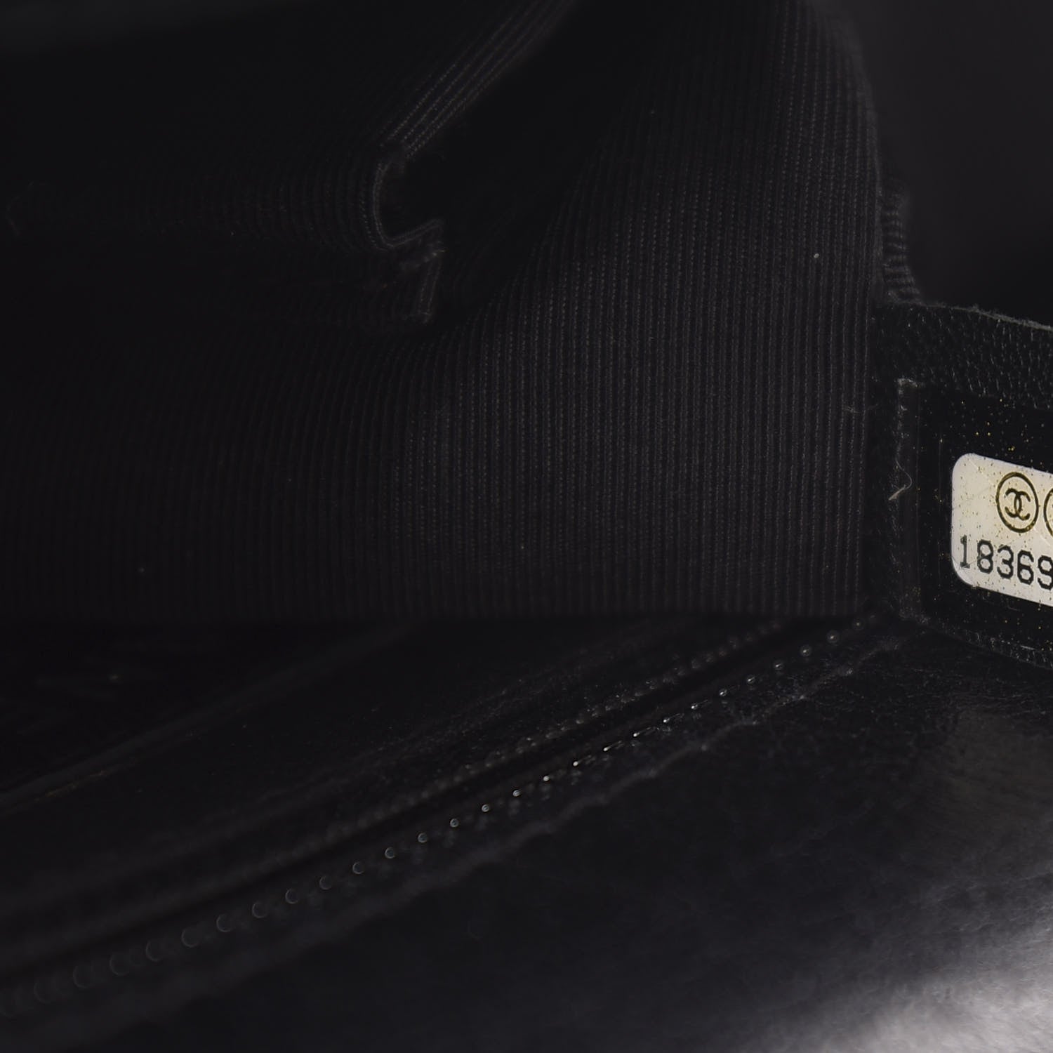 Chanel Calfskin Embossed Stitch Large Boy Flap Black 7 of 12