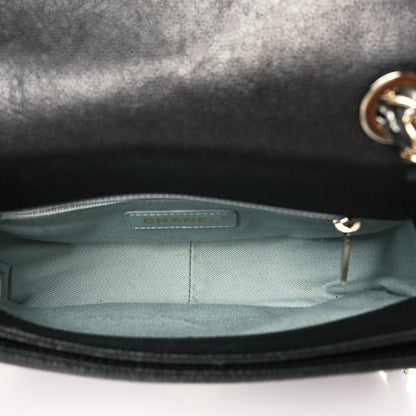 Chanel Grained Calfskin Quilted Small Cuba Top Handle Flap Black 5 of 7