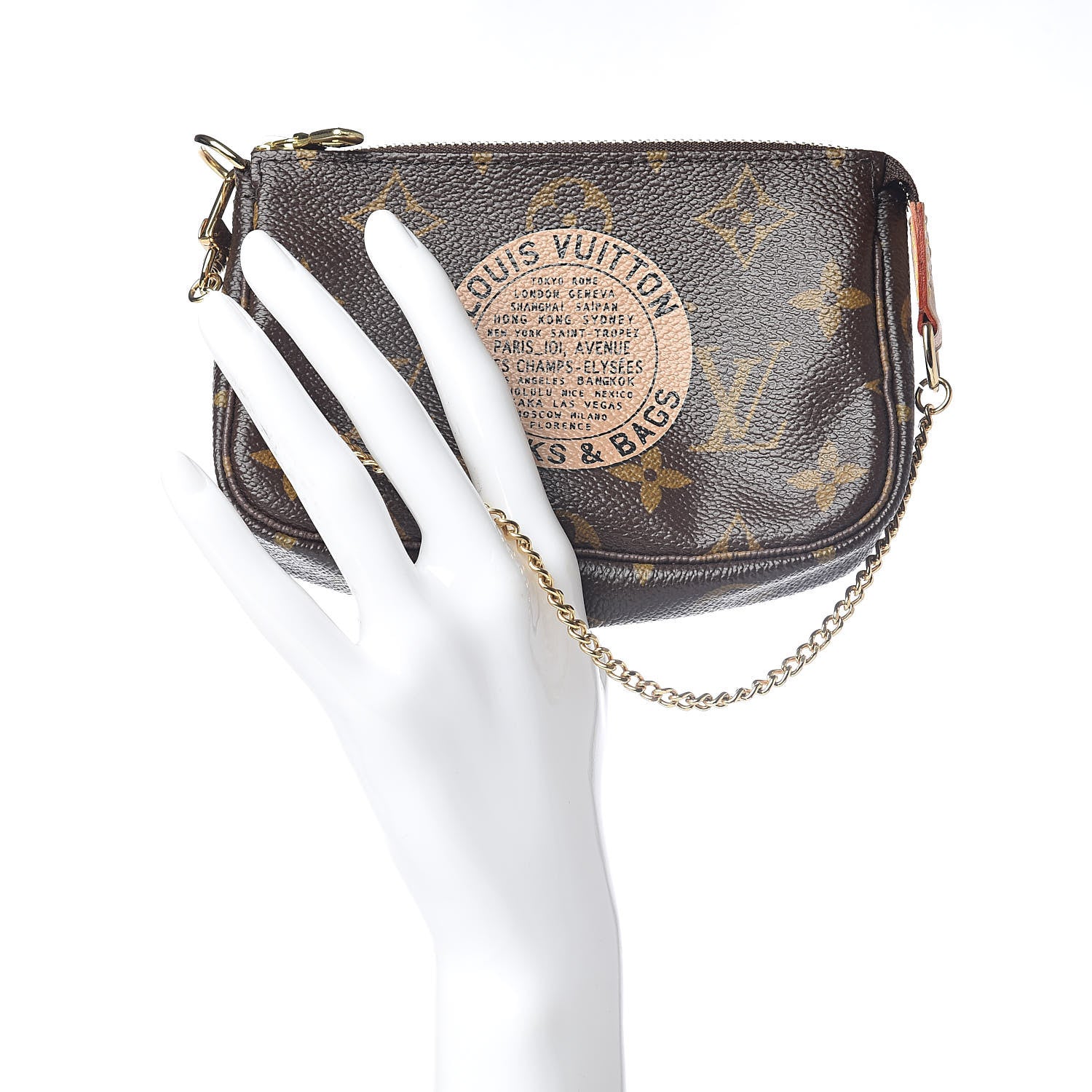 Louis Vuitton Monogram Complice Trunks and Bags Mini Pochette Accessories Beige 2 of 8