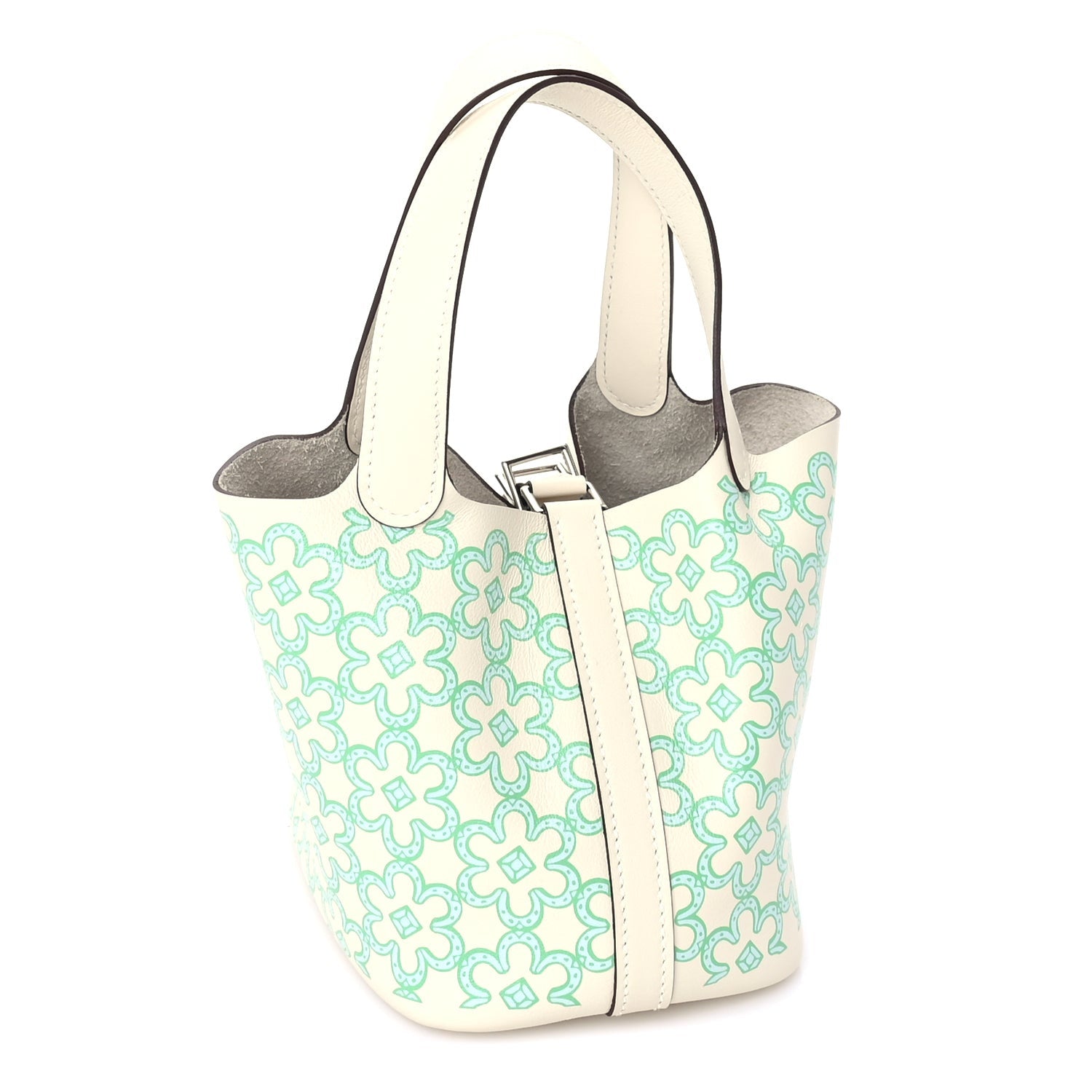 Hermes Swift Micro Lucky Daisy Picotin Lock Nata Vert 2 of 8