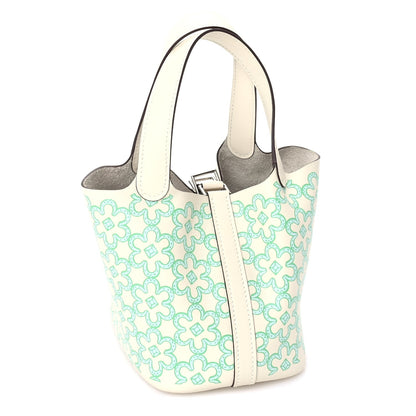 Hermes Swift Micro Lucky Daisy Picotin Lock Nata Vert 2 of 8