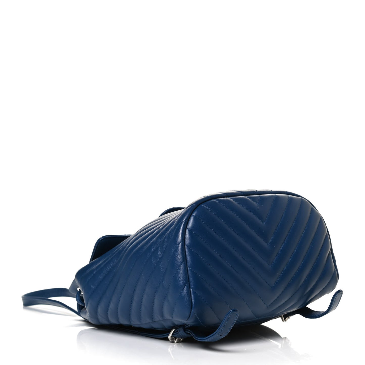 Lambskin Chevron Quilted Small Urban Spirit Backpack Blue