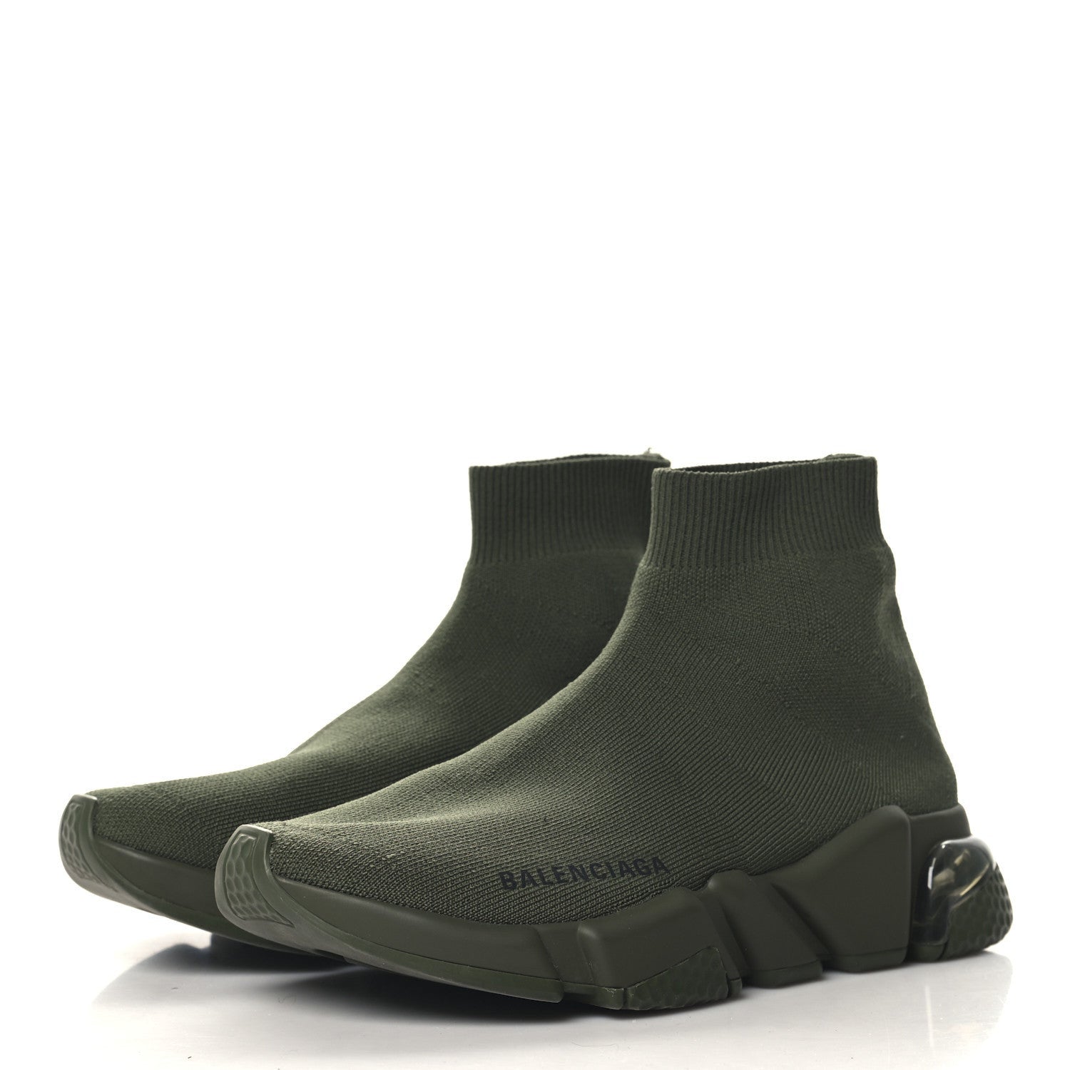 Balenciaga Technical 3D Recycled Knit Womens Speed 2.0 Sneakers 36 Green 4 of 7