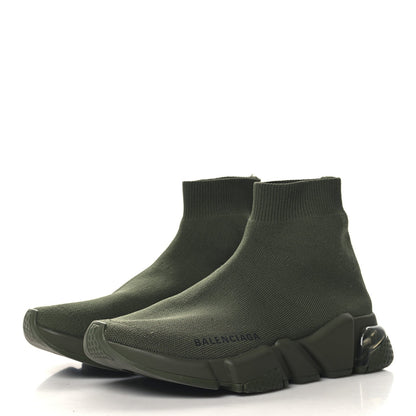 Balenciaga Technical 3D Recycled Knit Womens Speed 2.0 Sneakers 36 Green 4 of 7