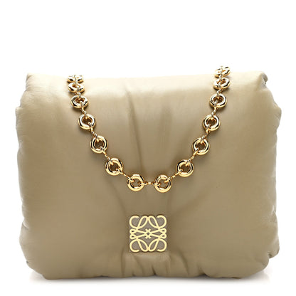 Loewe Lambskin Goya Puffer Bag Clay Green 1 of 7