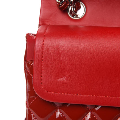 Chanel Patent Calfskin Quilted Medium Double Flap Red 13 of 13