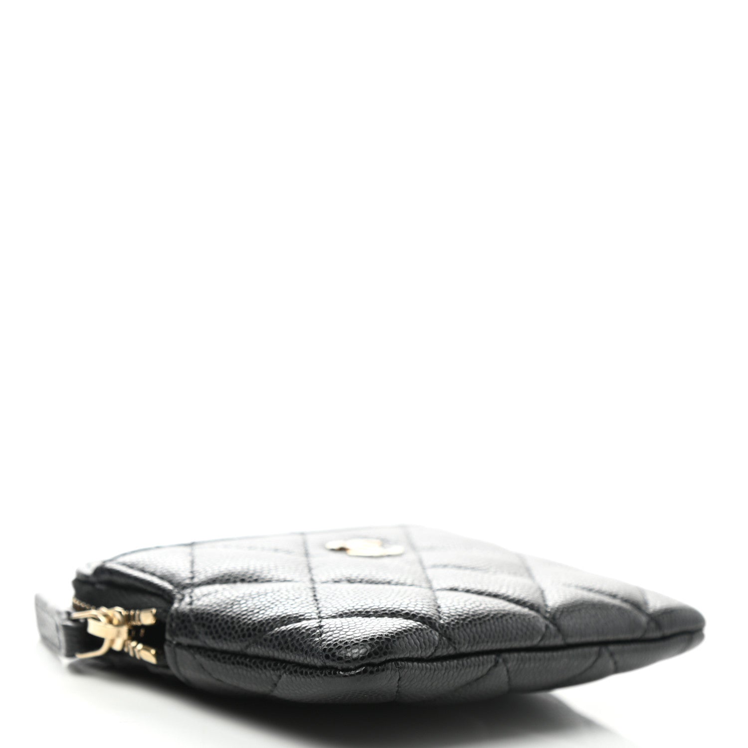 Chanel Caviar Quilted Zip Card Holder Wallet Black 5 of 9