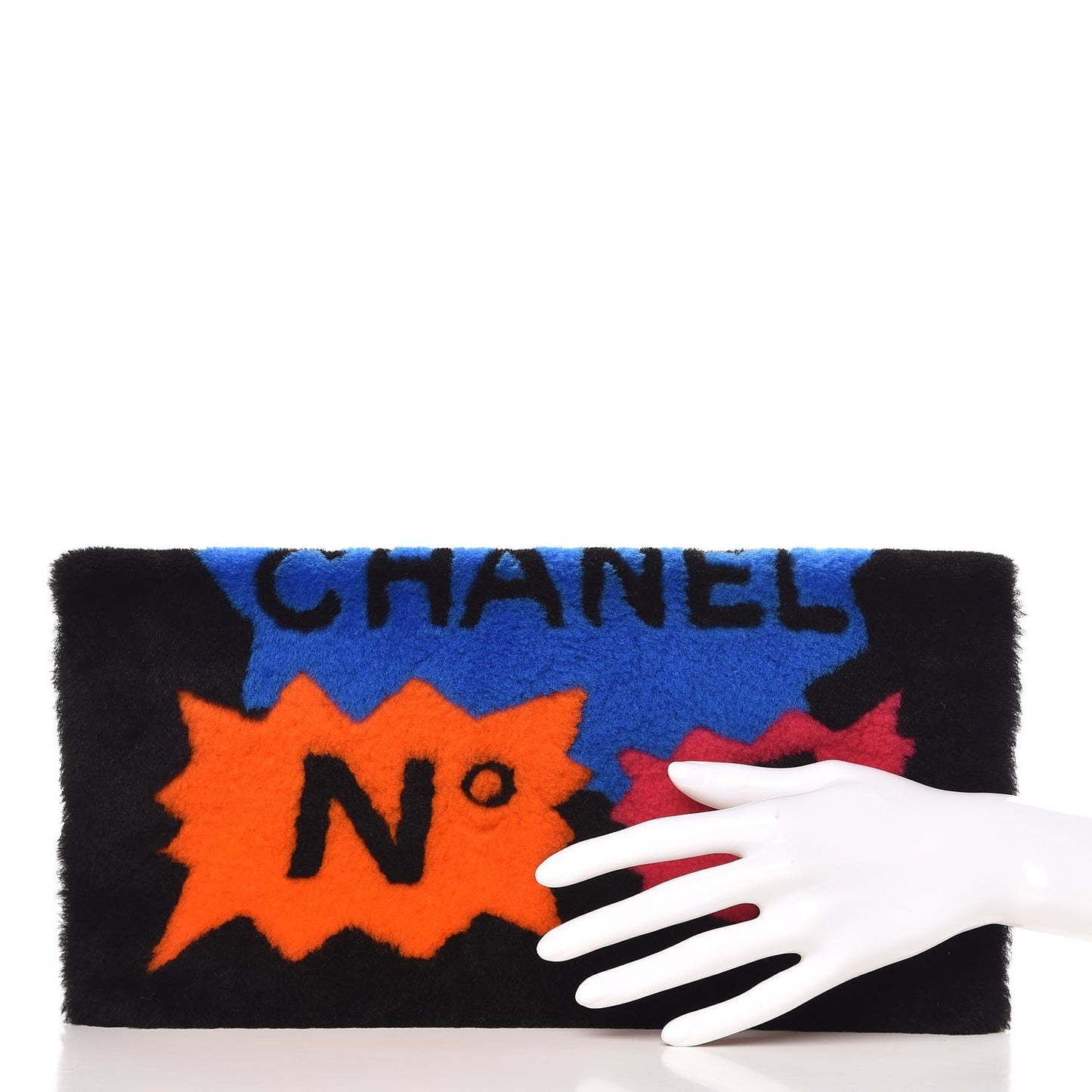Shearling Lambskin 100% Clutch Black