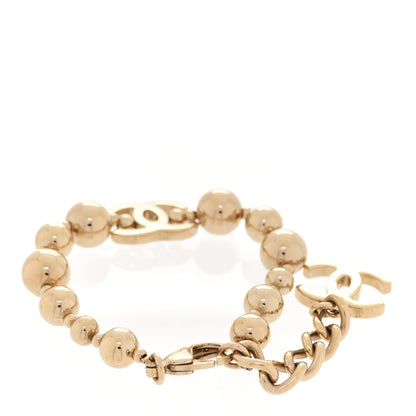 Chanel Metal Beaded CC Bracelet Gold 3 of 6