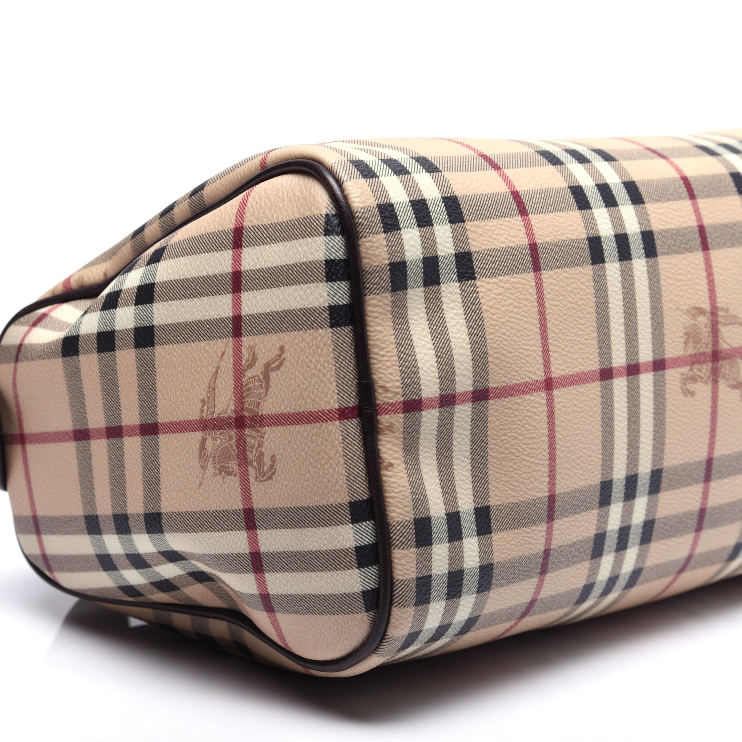 Burberry Haymarket Check Small Chester Bowling Bag Chocolate 5 of 14
