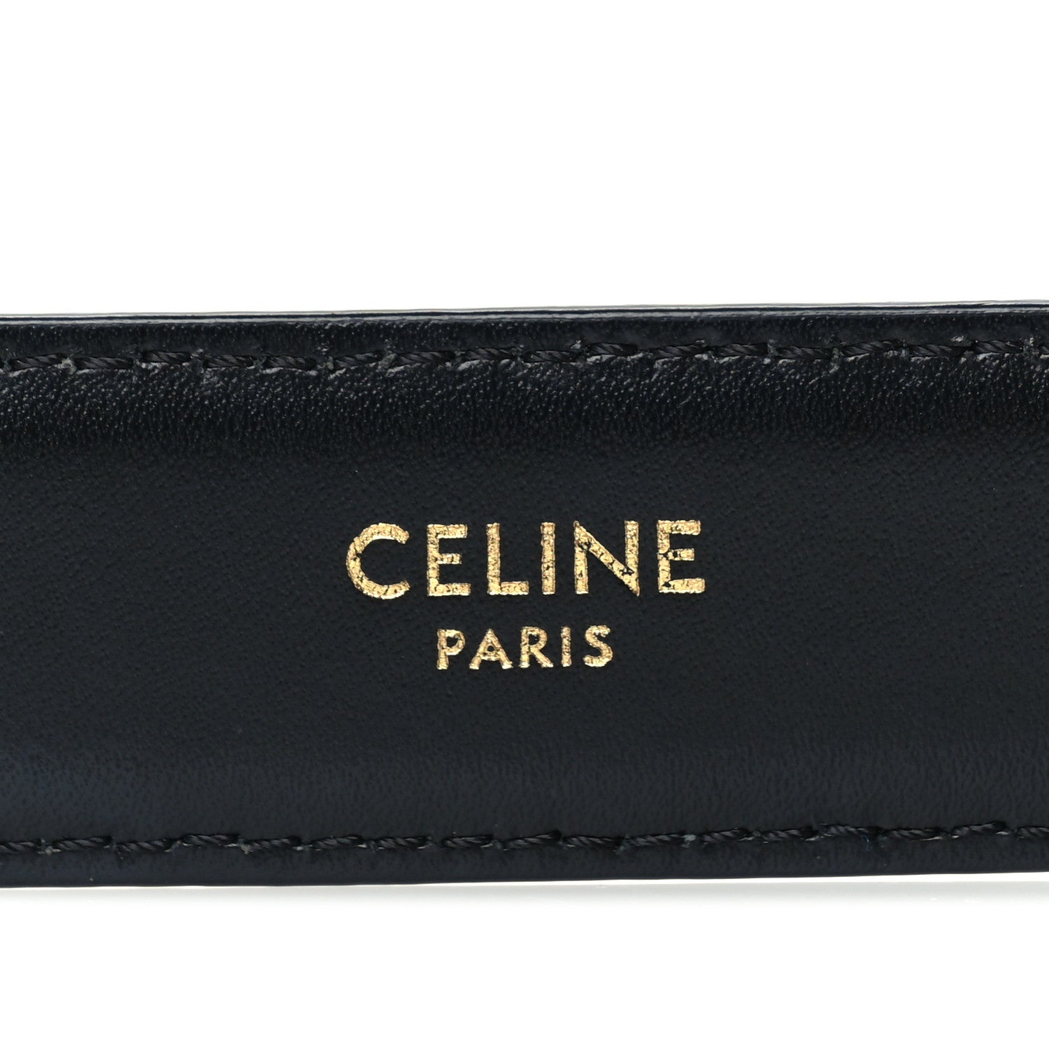 Celine Box Calfskin Small 25mm Triomphe Belt 75 30 Black 4 of 4