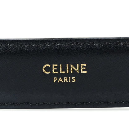 Celine Box Calfskin Small 25mm Triomphe Belt 75 30 Black 4 of 4