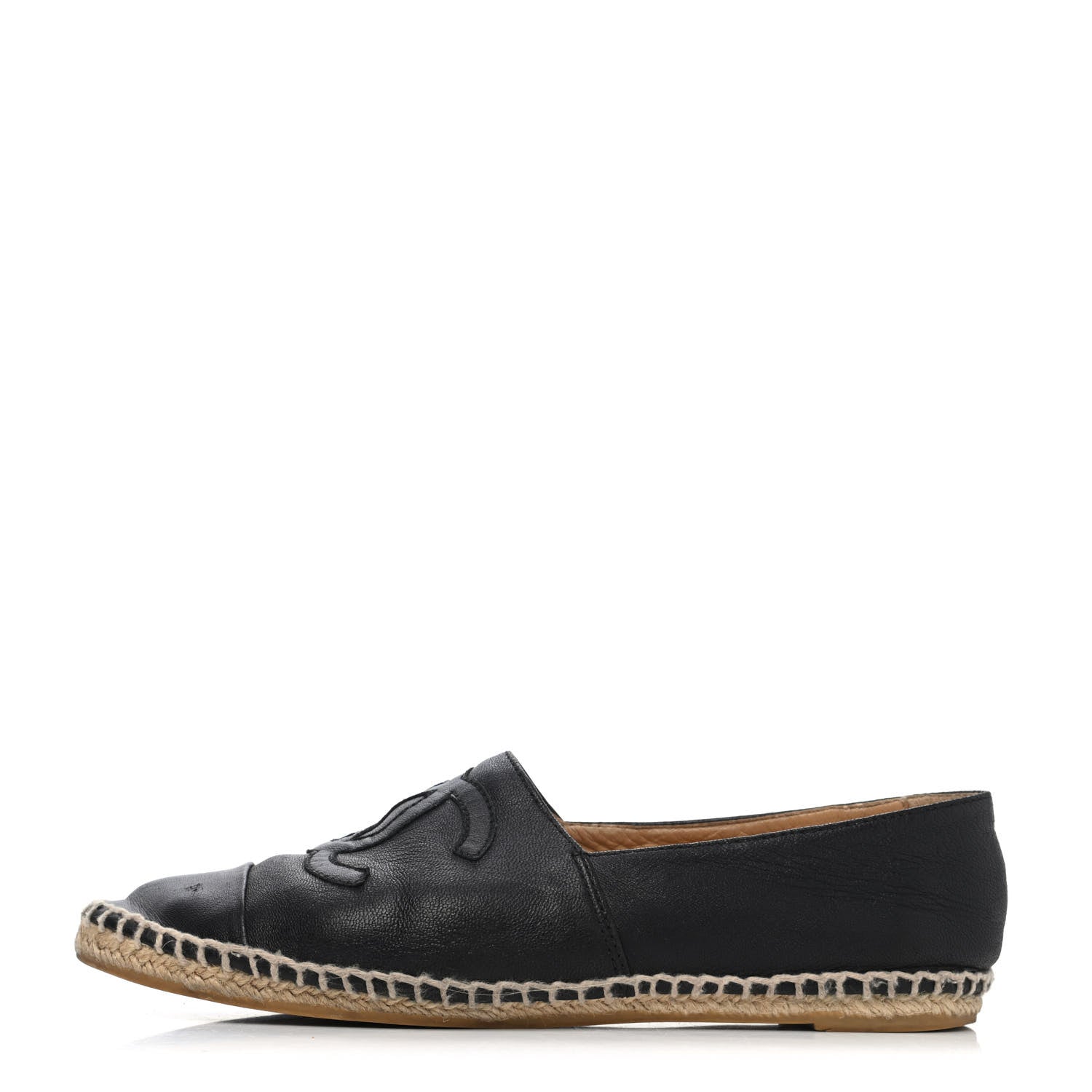 Chanel Lambskin CC Espadrilles 38 Black 1 of 7