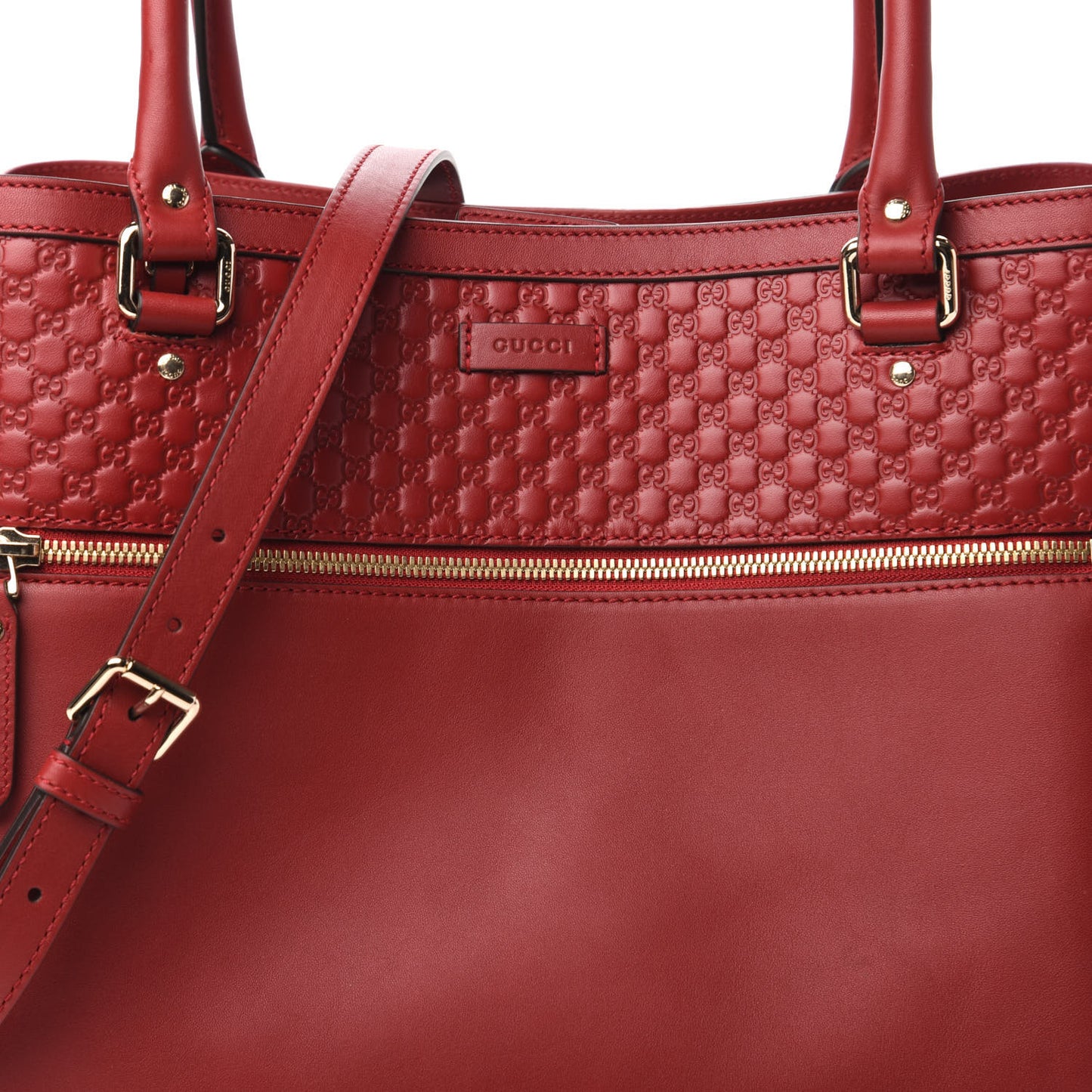 Soft Microguccissima Large Tote Red