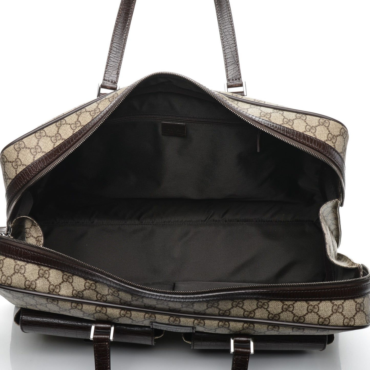 GG Plus Monogram Duffle Bag Dark Brown