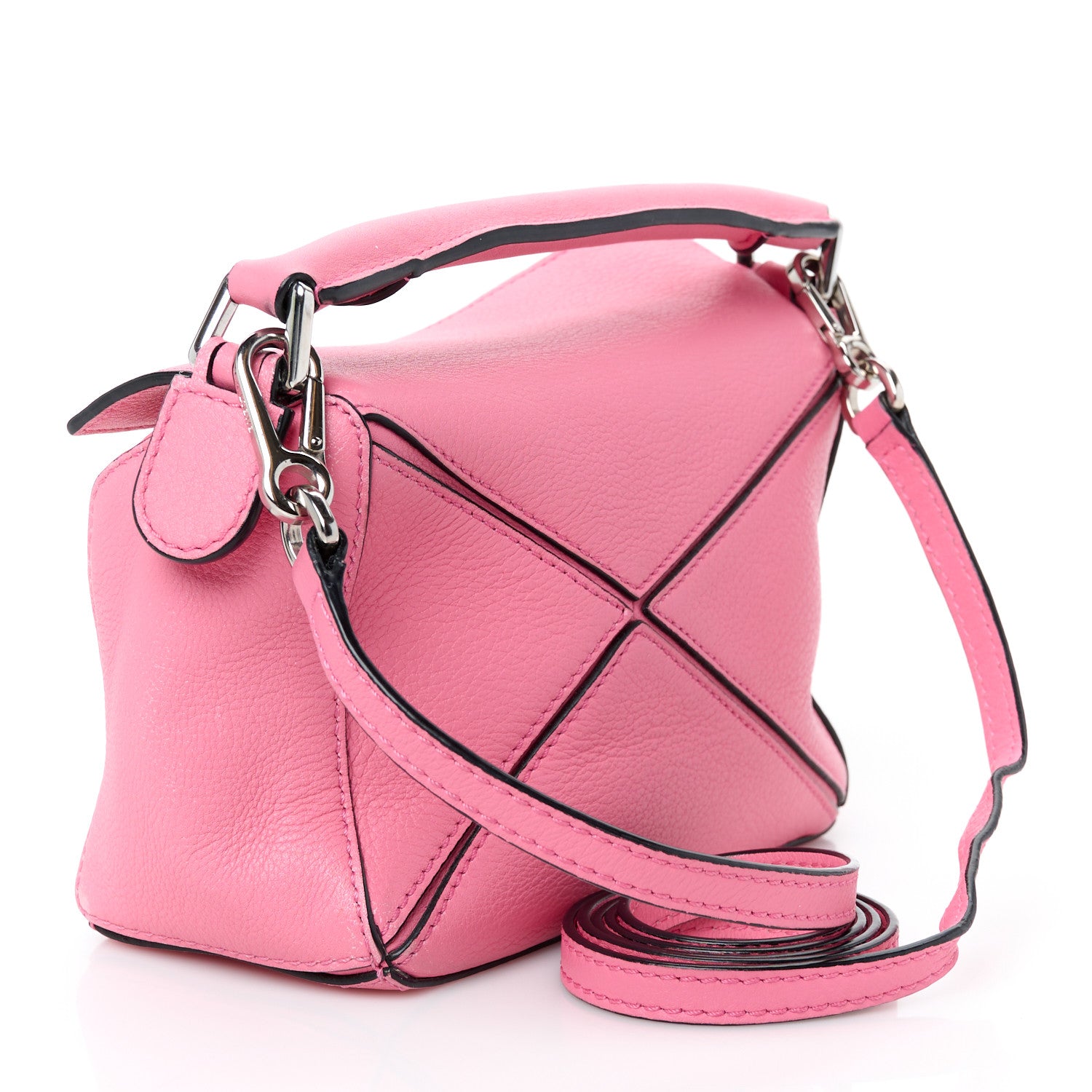 Loewe Calfskin Mini Puzzle Bag Wild Rose 3 of 12