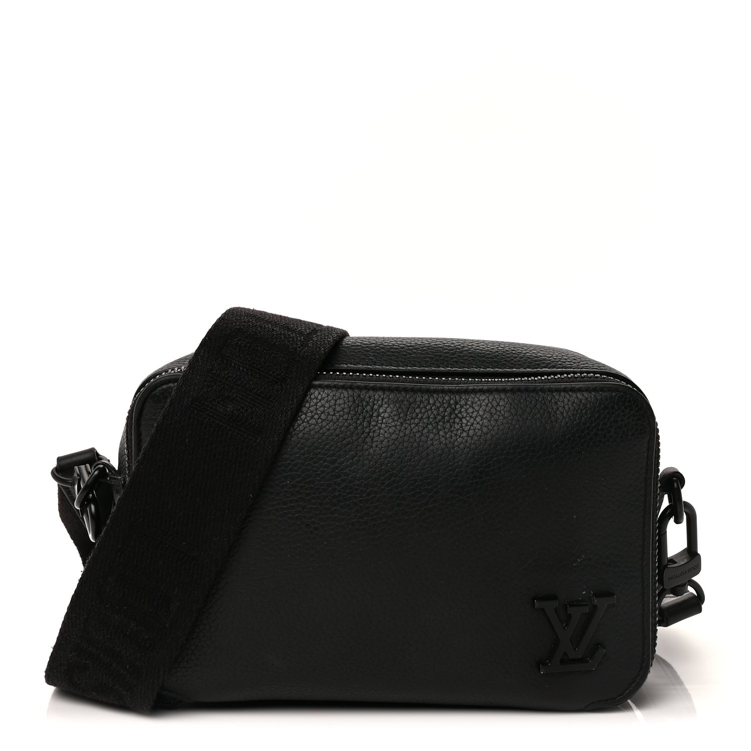 Louis Vuitton Calfskin Aerogram Alpha Wearable Wallet Black 1 of 8