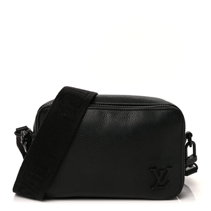 Louis Vuitton Calfskin Aerogram Alpha Wearable Wallet Black 1 of 8