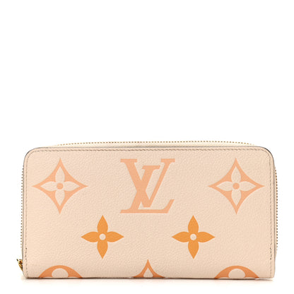Louis Vuitton Empreinte Monogram Giant By The Pool Zippy Wallet Cream Saffron 1 of 10