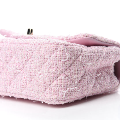 Chanel Tweed Quilted Mini Rectangular Flap Pink 7 of 10