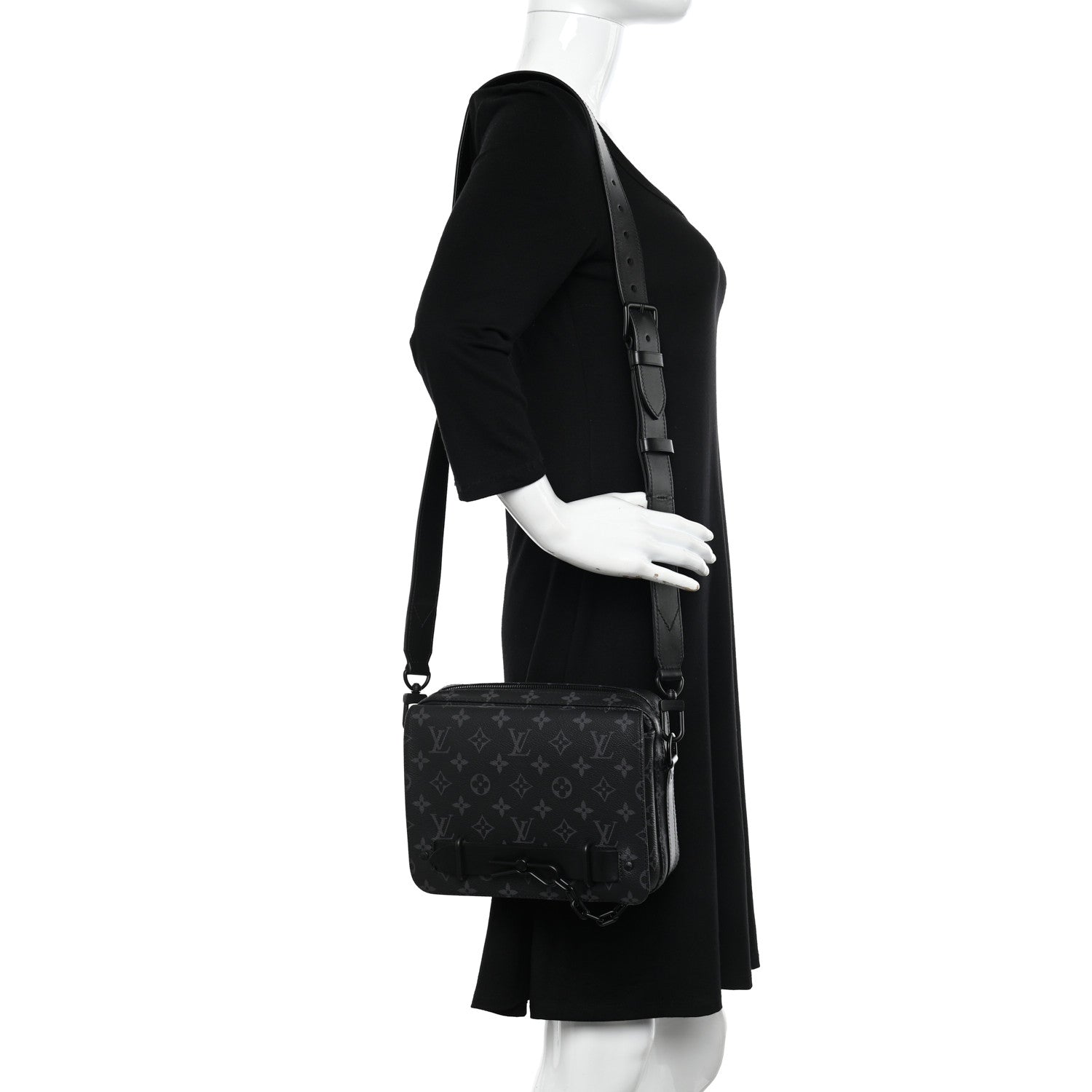 Louis Vuitton Monogram Eclipse Steamer Messenger 2 of 11