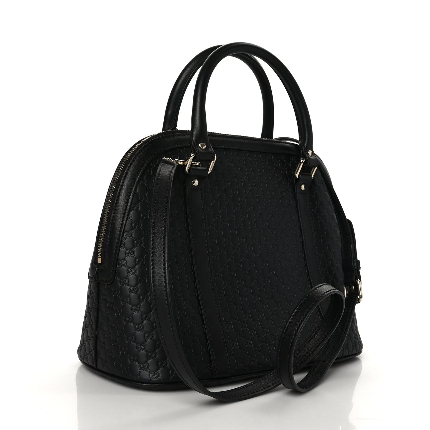 Microguccissima Medium Dome Bag Black