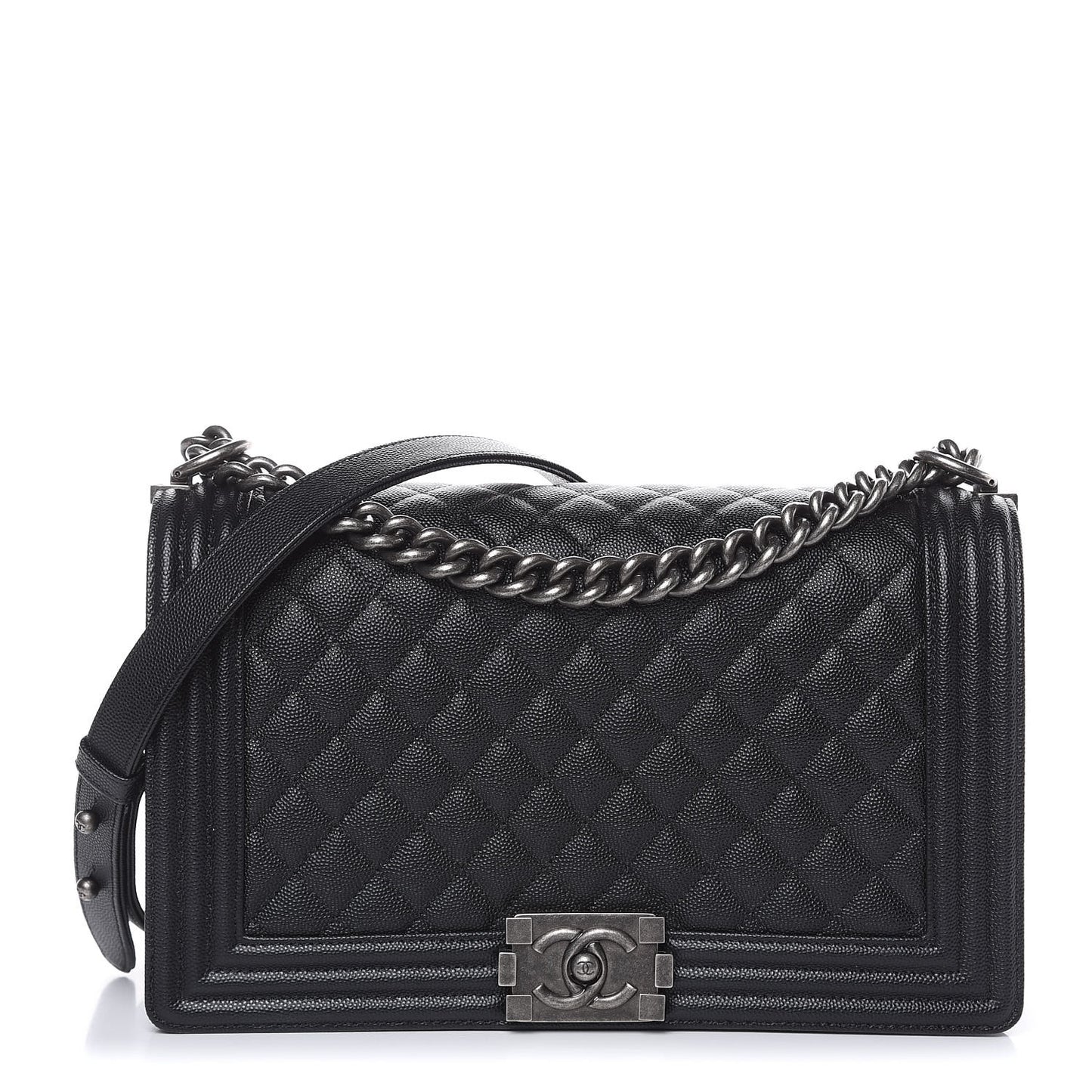 Caviar Quilted New Medium Boy Flap Black