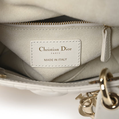 Christian Dior Lambskin Cannage Mini Lady Dior White 6 of 10