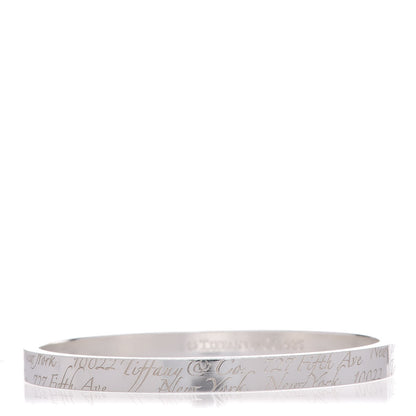 Tiffany Sterling Silver Notes Bangle Bracelet 1 of 5