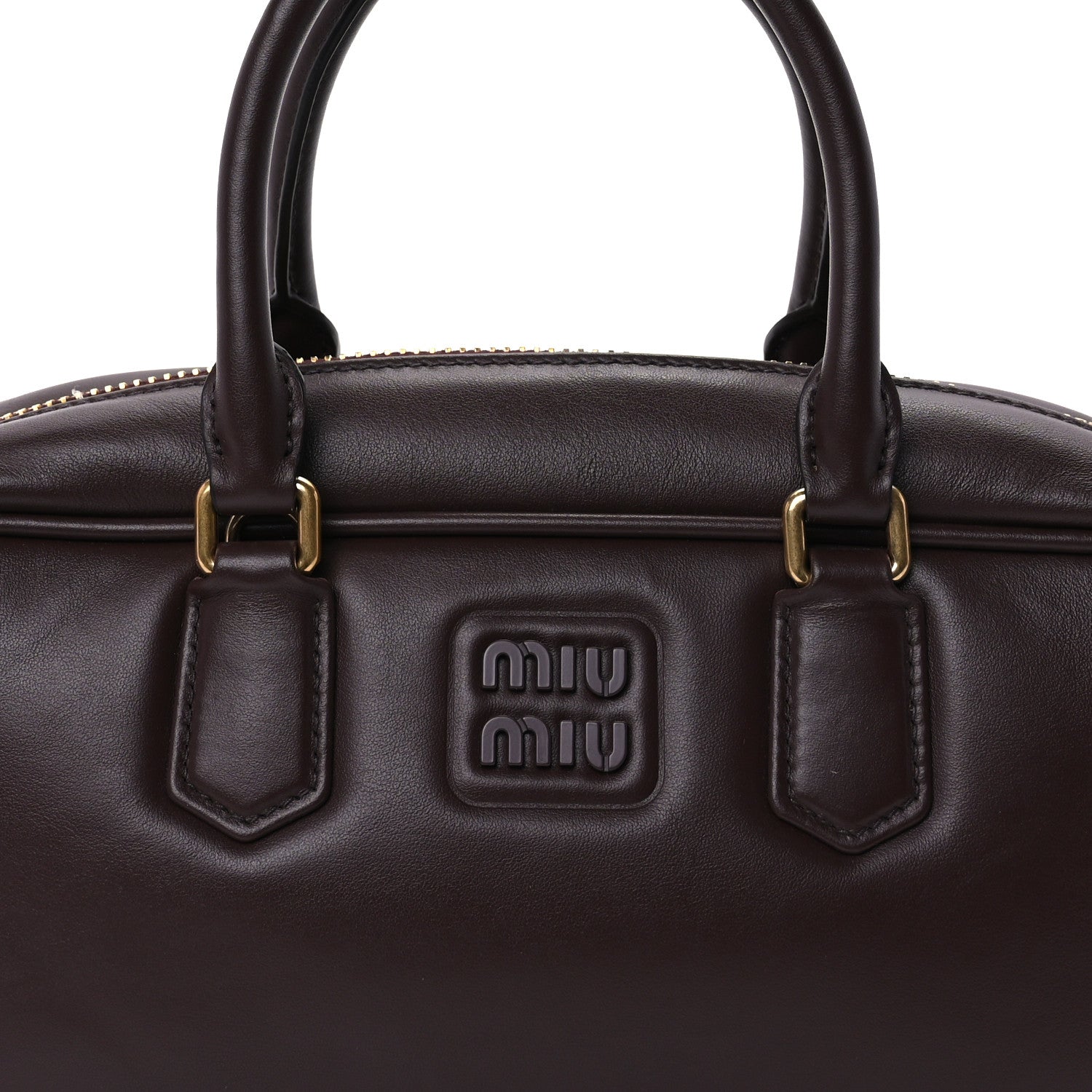 Miu Miu Calfskin Arcadie Top Handle Bag Radica 6 of 8
