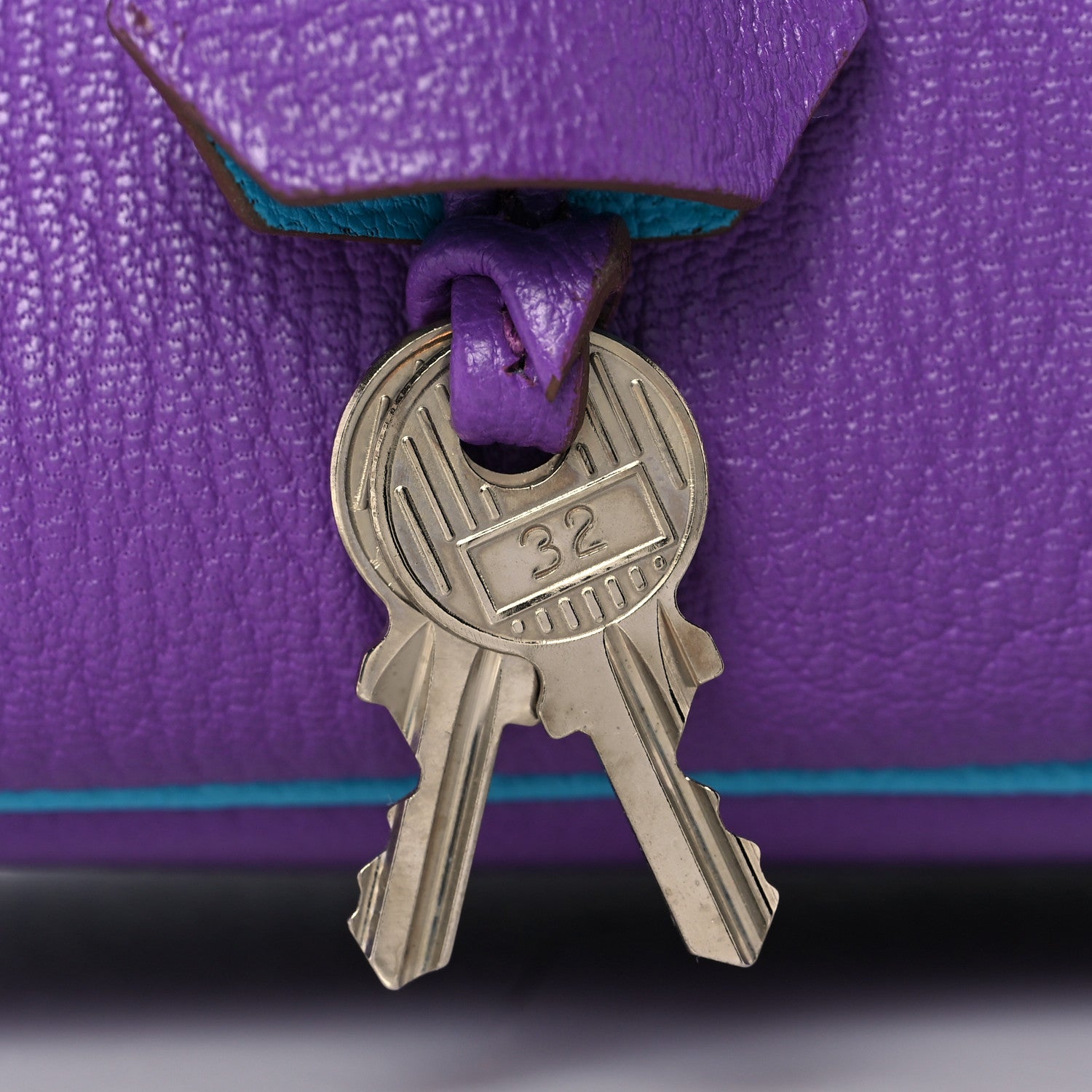 Hermes Chevre Horseshoe Birkin 30 Parme Bleu Aztec 33 of 35