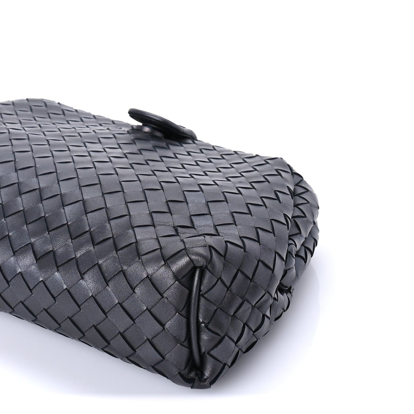 Nappa Intrecciato The Lauren 1980 Clutch Argento Ossidato