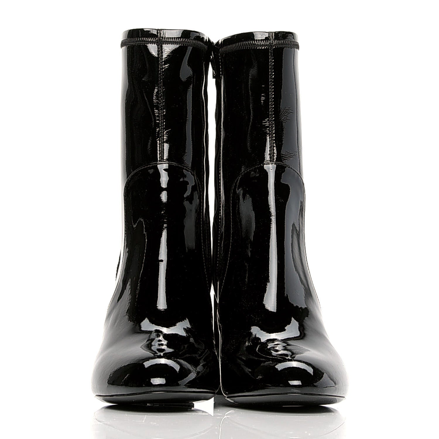 Louis Vuitton Patent Silhouette Ankle Boots 37 Black 2 of 6