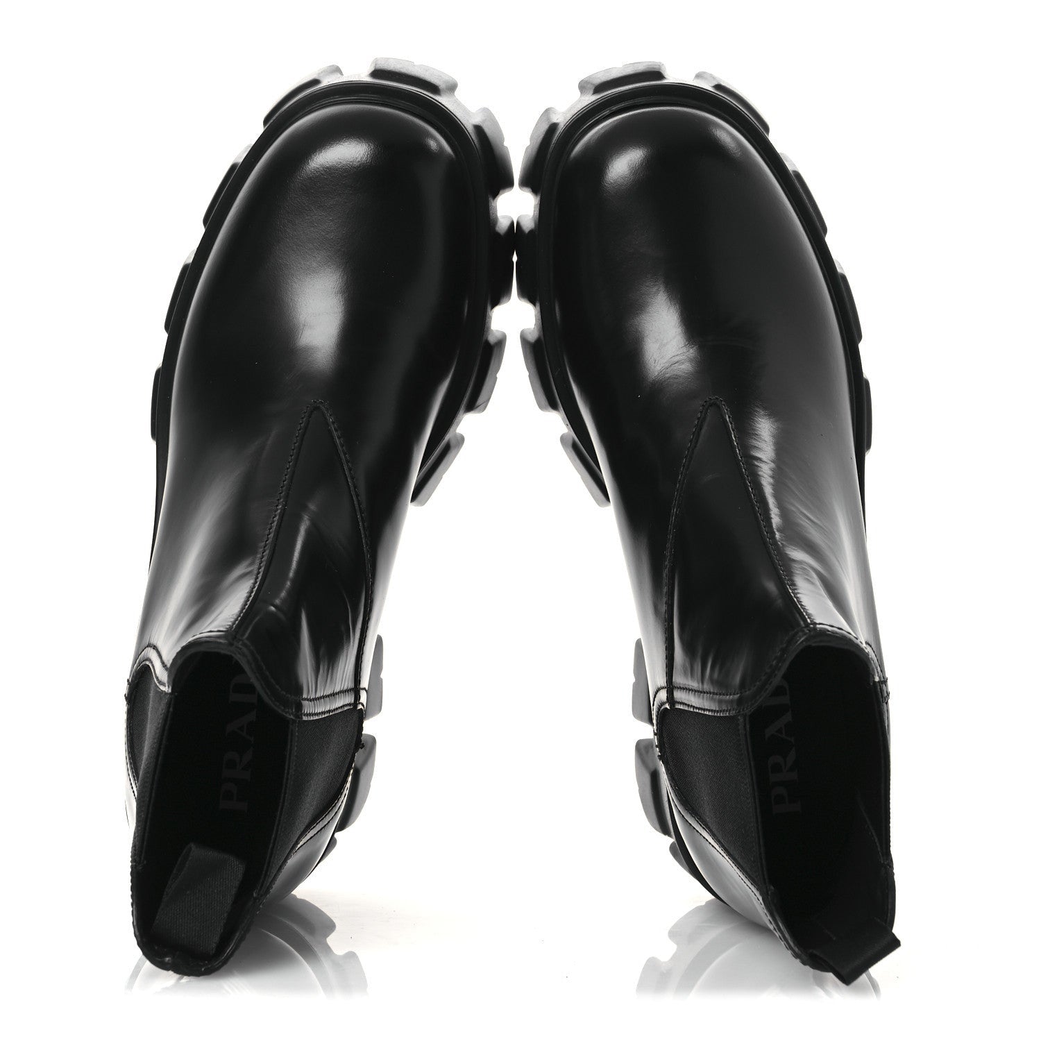 Prada Spazzolato Rois Monolith Chelsea 55mm Ankle Boots 41 Black 2 of 7